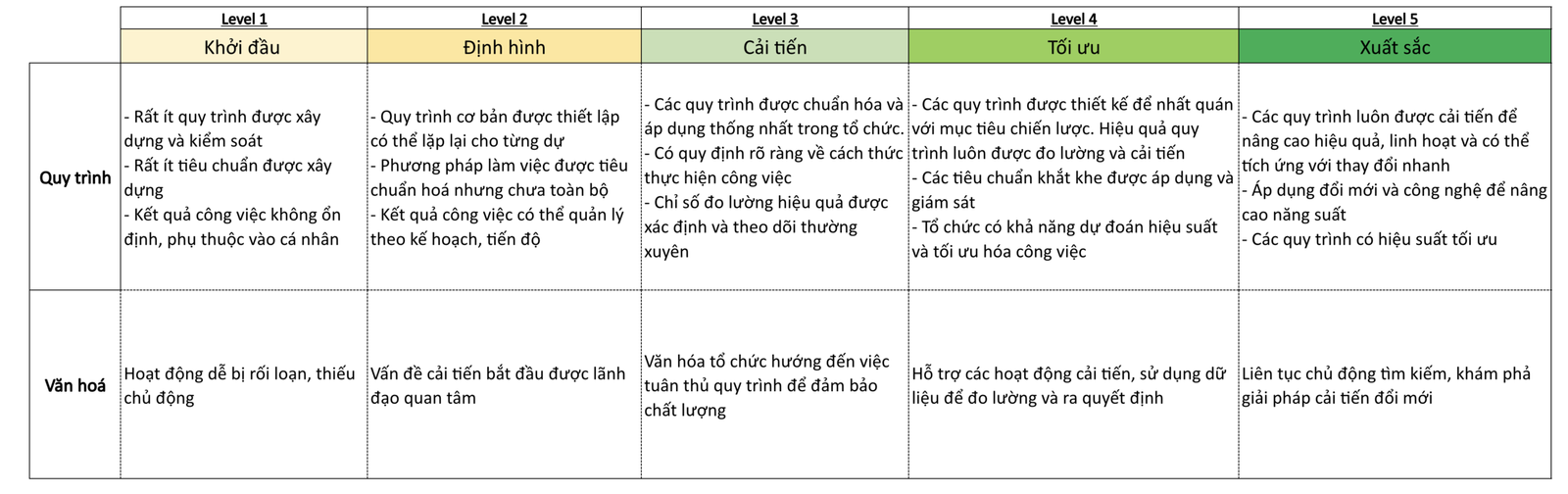 Mức trưởng thành Vận hành xuất sắc